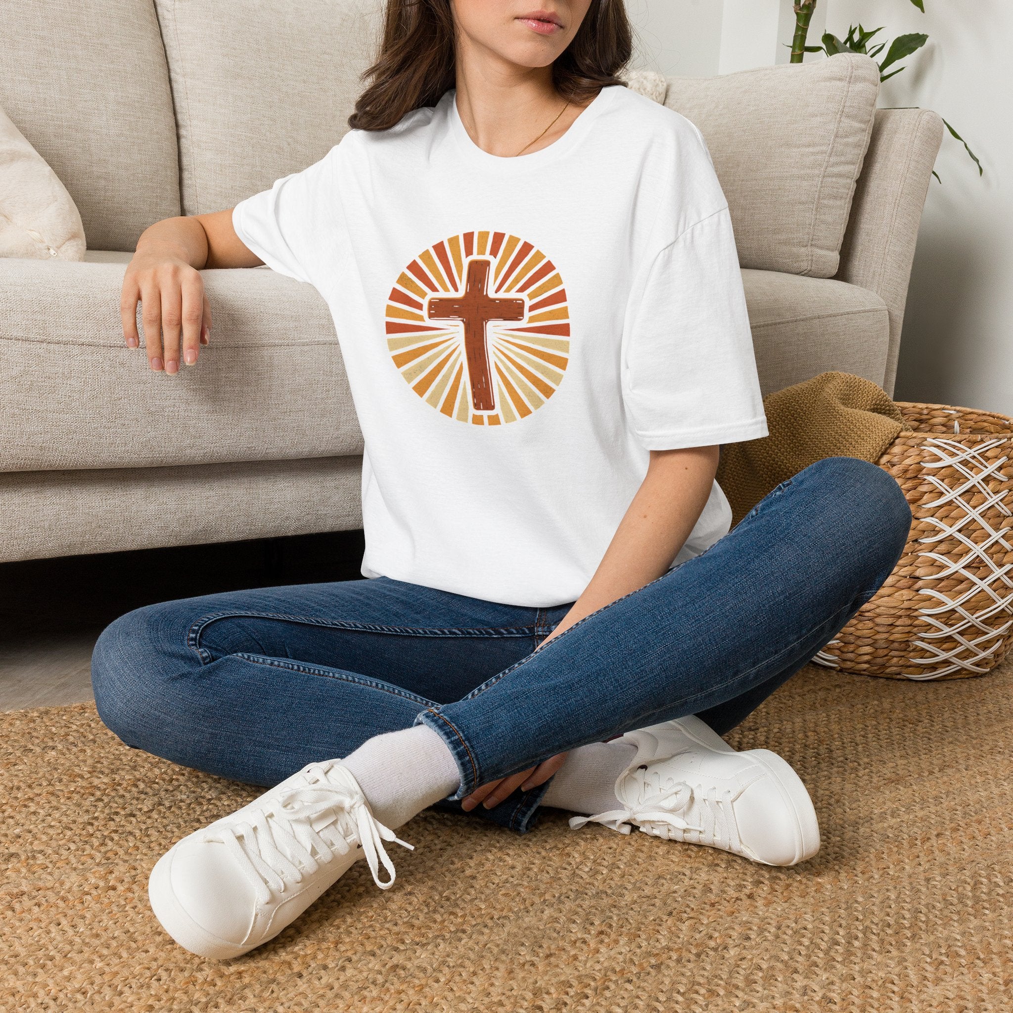 Cross with Sunburst Rays T-Shirt