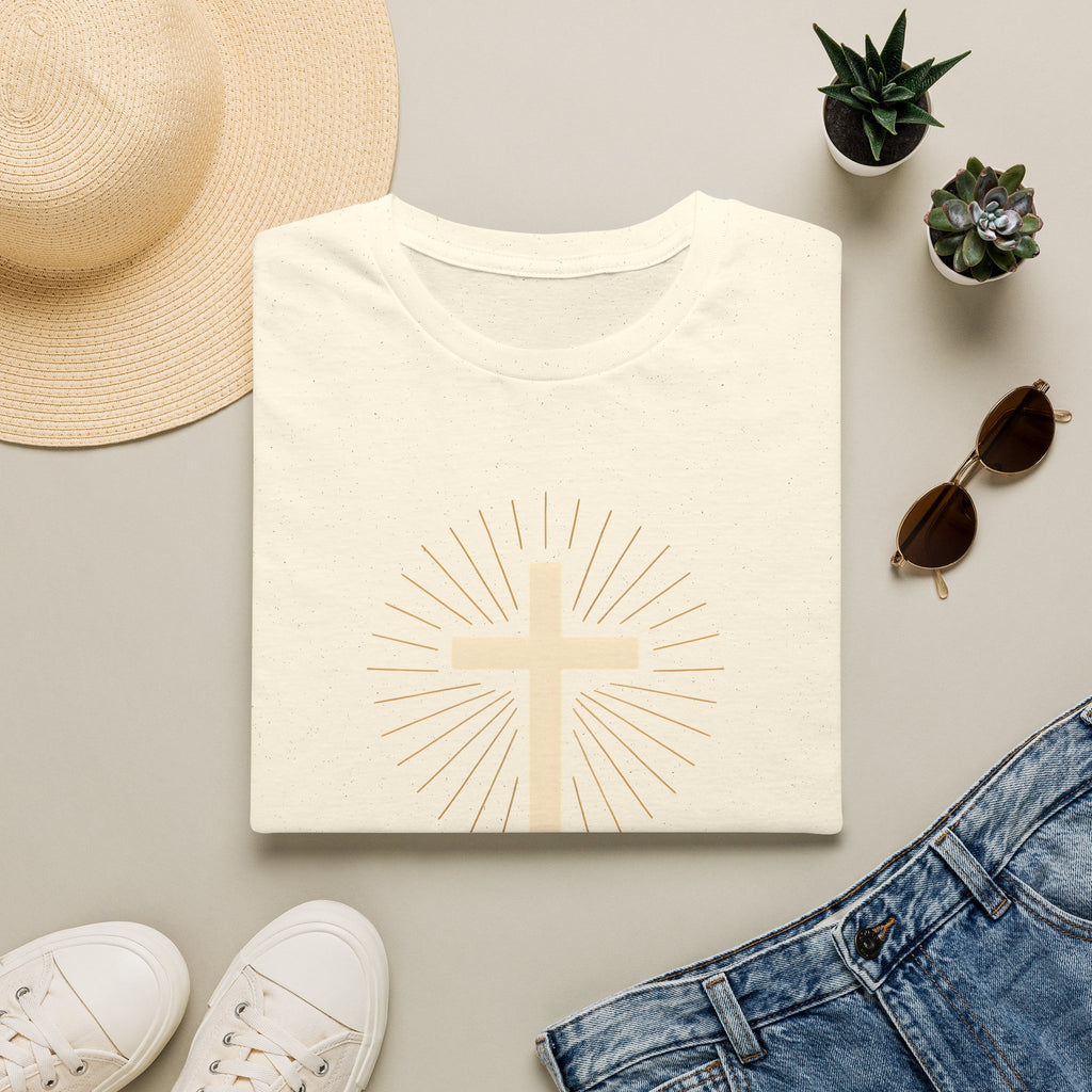 Radiant gold cross T-Shirt